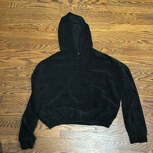 Cropped black hoodie